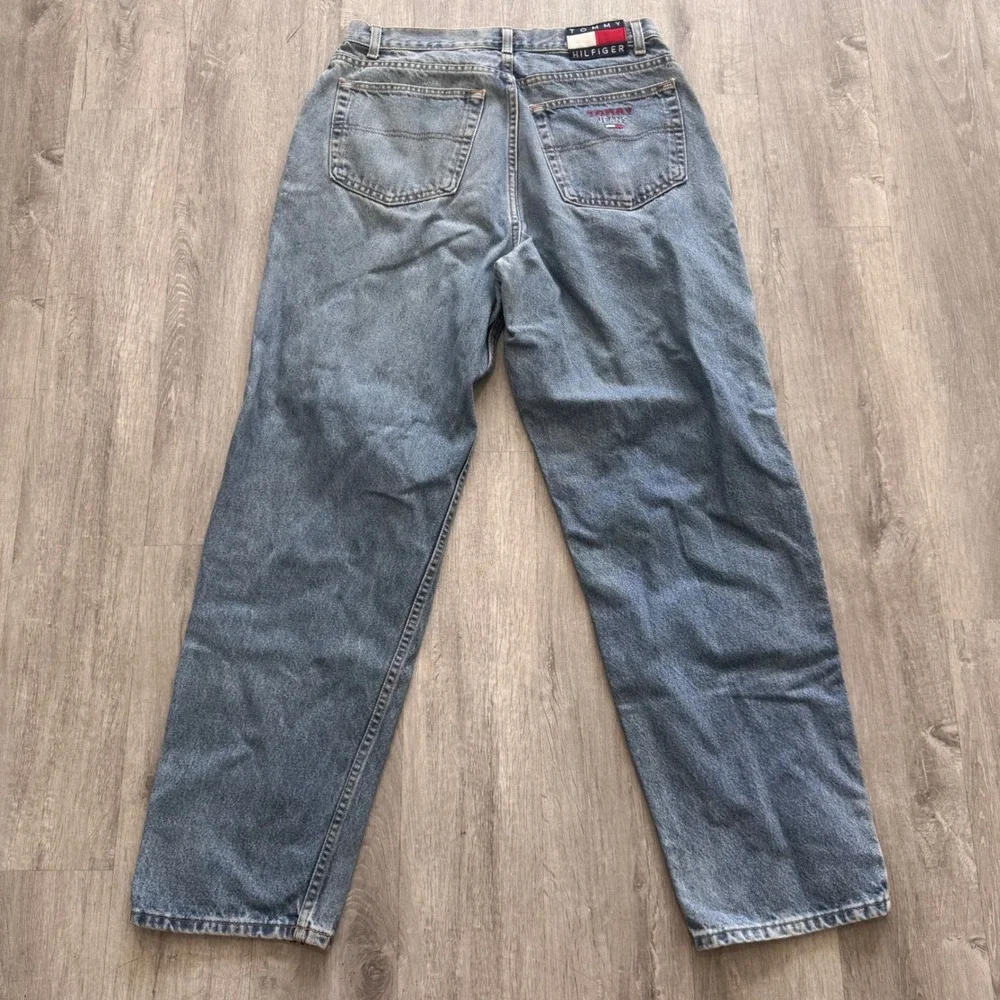 Tommy Hilfiger Vintage 90s Straight Leg Denim Jeans Medium Wash Mens 34x32